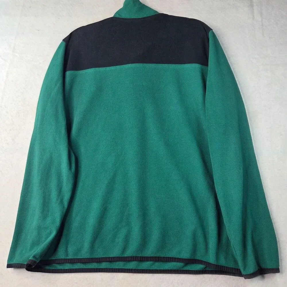 The North Face Snap T Fleece Pullover Mens XL Green Black Jacket